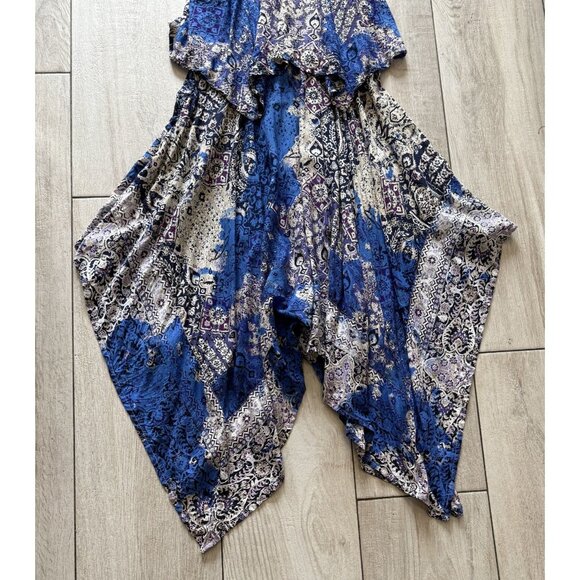 A.N.A Womens Dress M Boho Disco Sleeveless Handkerchief Hem Multicolor YK2 - Picture 4 of 5